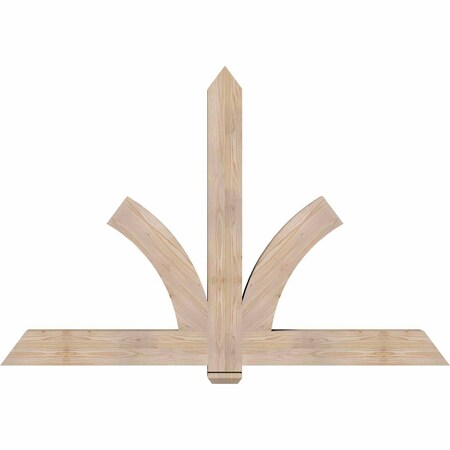 Ekena Millwork Redmond Smooth Timber Gable Bracket, Douglas Fir, 72"W x 48"H x 5 1/2"D x 5 1/2"F, 16/12 Pitch GBW072X48X0606RED00SDF
